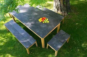 TEKURA - Rectangular HPL garden table by Les Jardins® - view 3